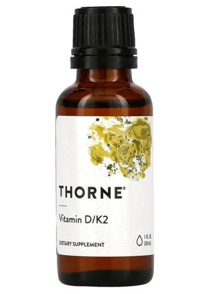 Вітаміни д3 к2 thorne research vitamin d3+ k2 30 мл