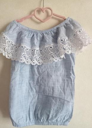 Блуза для школи на дівчинку , 134