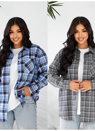 Фланелва рубашка в клетку