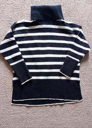 Трендовый теплый свитер в полоску deep pink