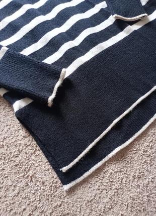 Трендовый теплый свитер в полоску deep pink