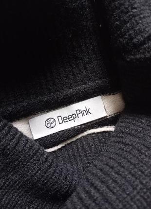 Трендовый теплый свитер в полоску deep pink