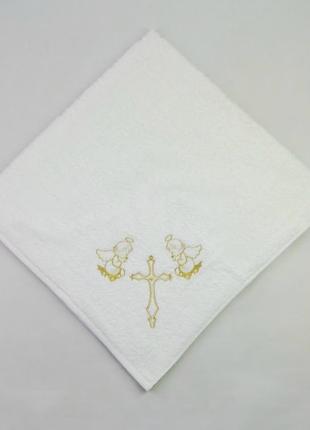 Крижма ангелочки hanibaba 12415 100*100см(р) білий