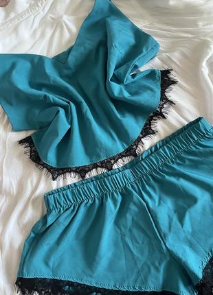 Піжама літня🩵маєчка і коротенькі шорти