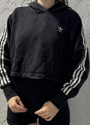 Женское укороченное худи adidas