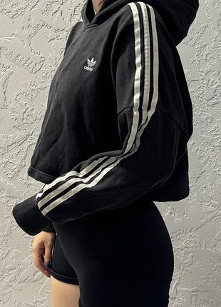 Женское укороченное худи adidas 2