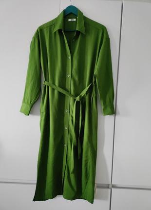 Платье рубашка р. xs (оверсайз), uniqlo