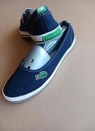 🐊балетки женские с надписью  lacoste