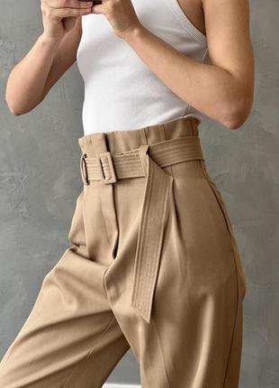 Цупкі брюки палацо з високим поясом від бренду hm5 фото