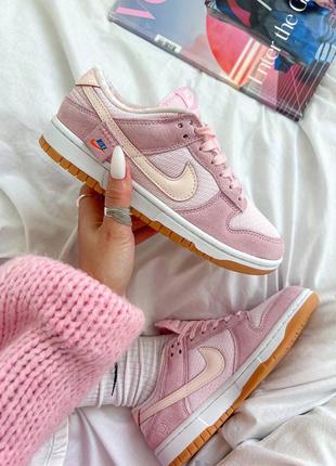 Женские кроссовки nike sb dunk "teddy bear pink”.