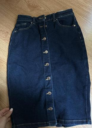 Юбка миди джинсовая