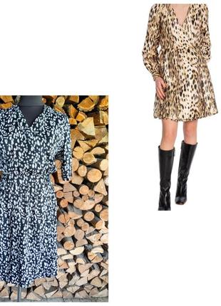 Selected femme фирменное натуральное платье в актуальный принт eur 38