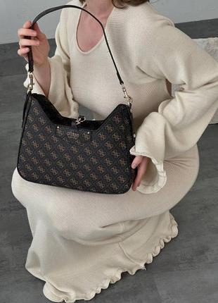 Сумка хобо guess коричнева