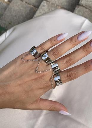 Каблучки на ланцюгах набір каблучок