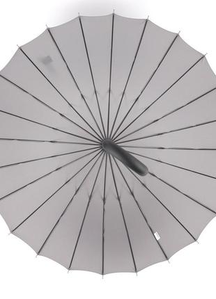 Крепкий качественный зонт трость анти-шторм с 24 спицами с большим куполом и...