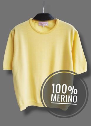 Джемпер с коротким рукавом из шерсти мериноса country collection.