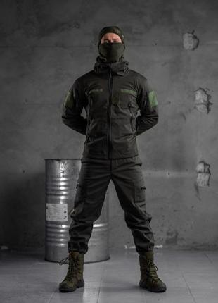 Костюм тактический soft shell на флисе масло хаки нгу! костюм тактический софт шелл на флисе хаки масло нога!
