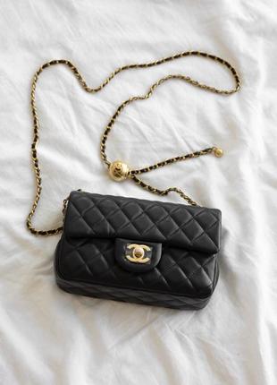 Шкіряна сумка в стилі chanel
