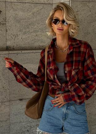 Байкова сорочка в клітинку