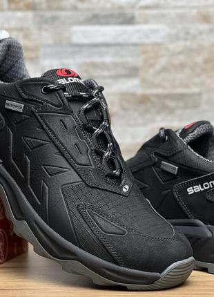 Кожаные мужские кроссовки salomon rocky ranger