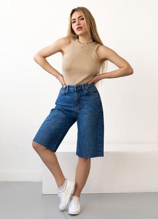 Джинсовые шорты бермуды zara