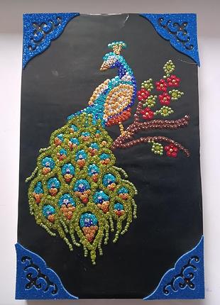 Paillette павлин "картина-мозайка из пайеток" длина:31,4 ширина:19,8