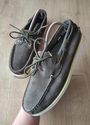 Фирменные  мужские замшевые мокасины топсайдеры timberland , сша,р.46.
