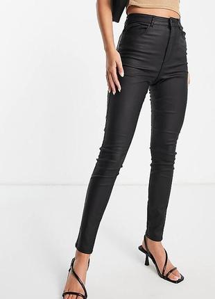 Скинни river island мокрая кожа