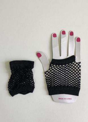 7-79 короткі сіточні мітенки рукавички короткие митенки перчатки сетка