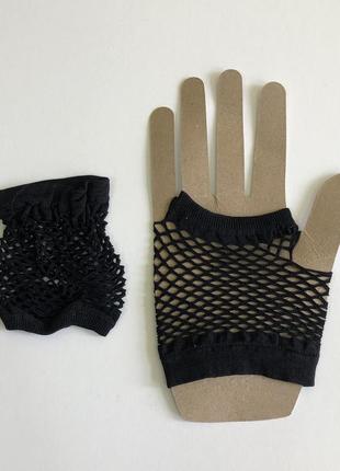 7-79 короткі сіточні мітенки рукавички короткие митенки перчатки сетка