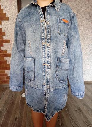 Джинсовый кардиган, куртка, пиджак.большой размер
