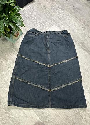 Спідниця юбка джинс спідниця батальна плотний джинс