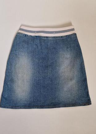 Красивая джинсовая юбка для девочки подростка nobel jeans хлопок юбка в школу