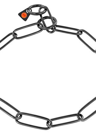 Sprenger collar long link спренгер нашийник для собак, довга ланка 3мм, воронована нержавіюча сталь