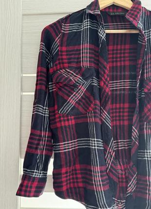 Рубашка теплая в клетку zara