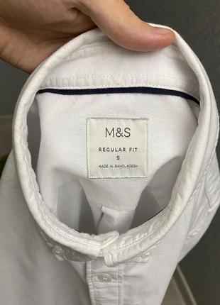 Белая рубашка от бренда m&s5 фото