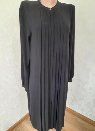 Стильное свободное платье рубашка платье из плиссе uniglo3 фото
