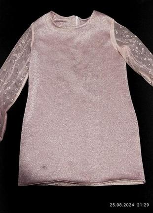 Фрезовое платье 128-134 размер 4630т 2