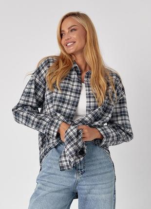 Женская рубашка в клетку oversize