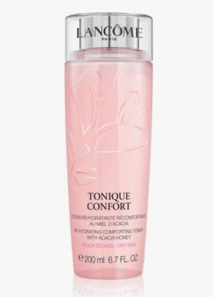 Зволожувальний і заспокійливий тонік для сухої шкіри lancome tonique confort 200 ml.