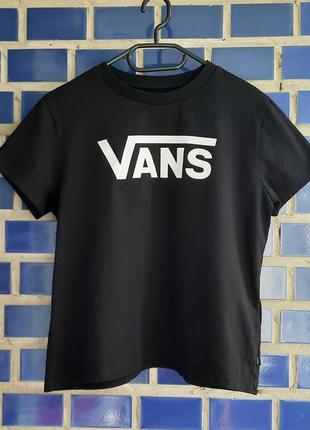 Жіноча чорна футболка vans розмір l