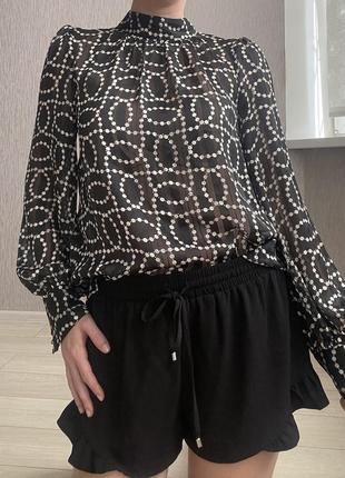 Нова блуза сорочка чорна класична прозора h&m
