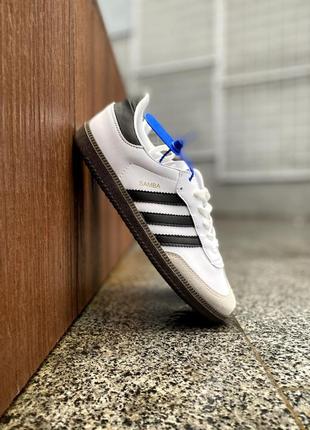 Adidas samba white&black5 фото