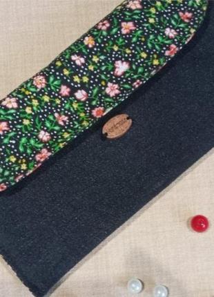 Женский кошелек джинсовый