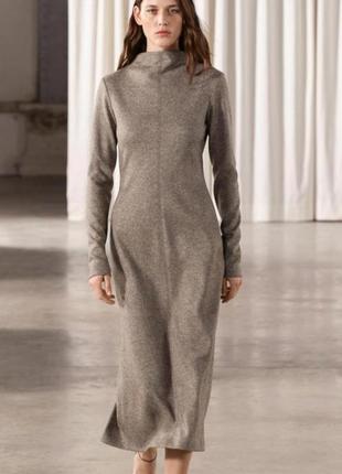 Вовняна сукня плаття 👗 zara з вовни міді довга