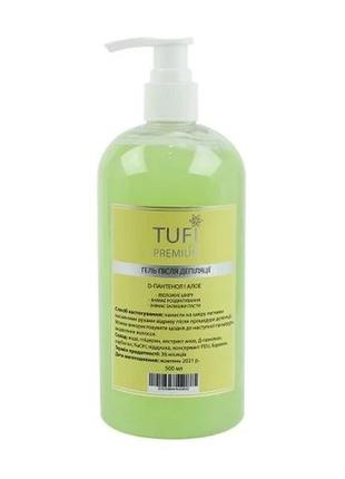 Гель после депиляции tufi profi premium с d-пaнтeнoлoм и алоэ, 500 мл