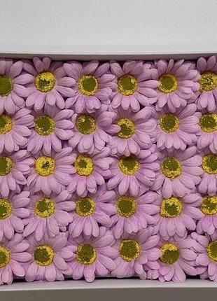 Мыльные цветы - гербера большая лавандовая