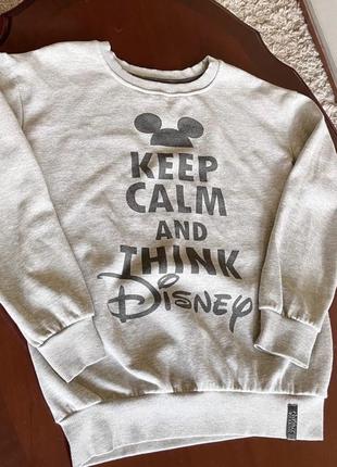 Светр "disney" сірого кольору, розмір - s, у відмінному стані)
