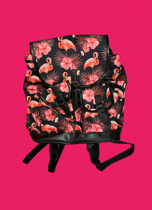Top ‼️ рюкзак украинского бренда bagland с розовым фламинго 🦩путешествия бассейн море повседневный