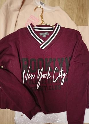 Primark свитшот оверсайз на флисе 🤎💜